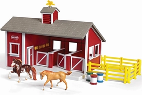 59197 Stablemates Red Stable Set with Two Horses, N/a