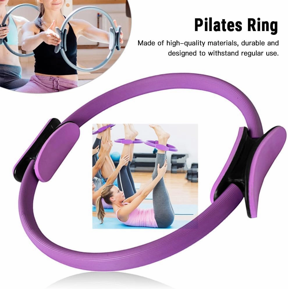 5-in-1 Pilates Training System - Adjustable Resistance Bands, Stability Ball & Exercise Ring Set, Portable Home Gym Equipment