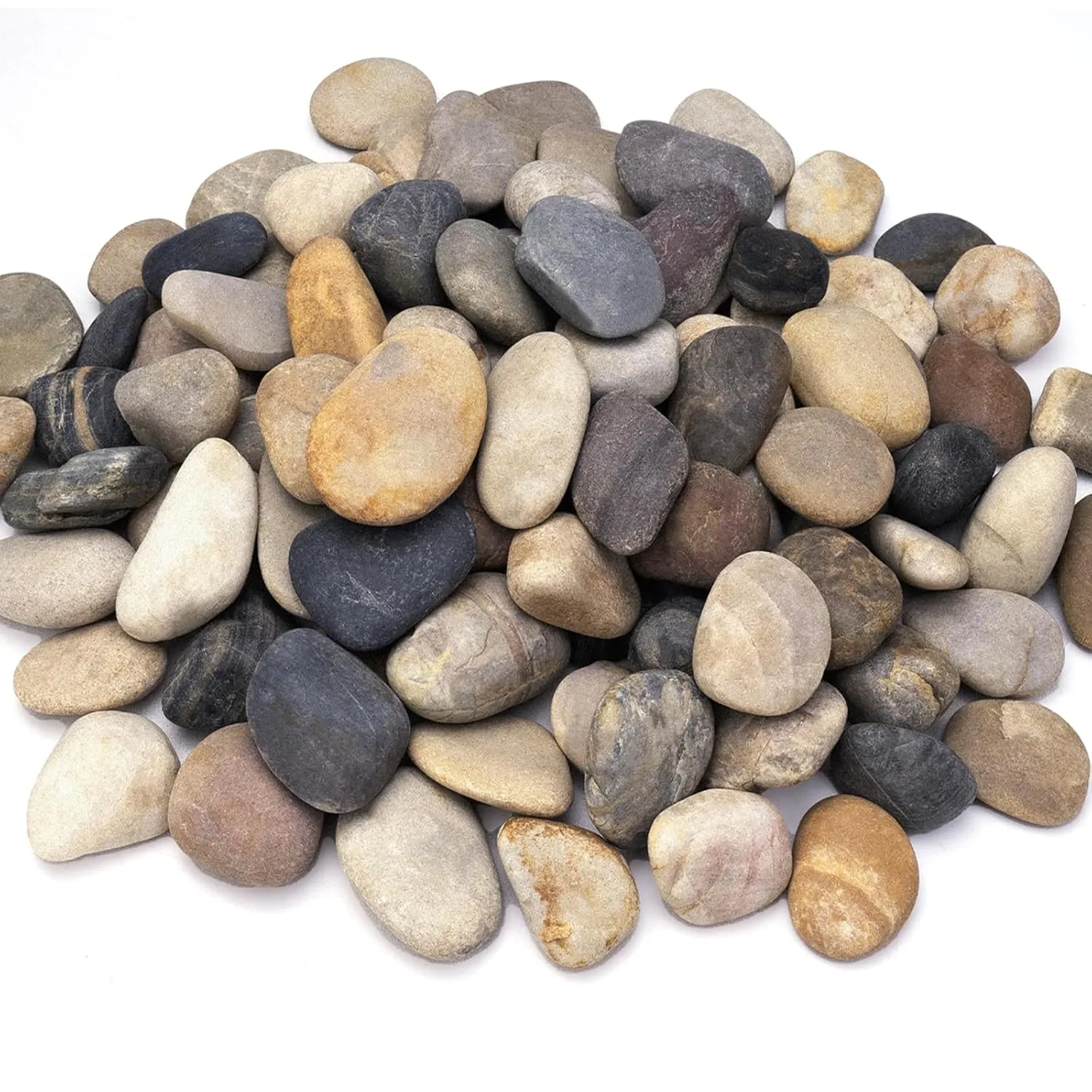5lbs River Rocks for Landscaping, 2"-3" Decorative Garden Stones for Plants, Flower Pots, Vase, Walkways, Yard, Natural Rocks for Aquarium, Fish Tank