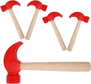 5pcs Wooden Hammer for Montessori Fine Motor Skill Development Safe Simulation Hammering Play Tools Enhances Hand Eye Coordination