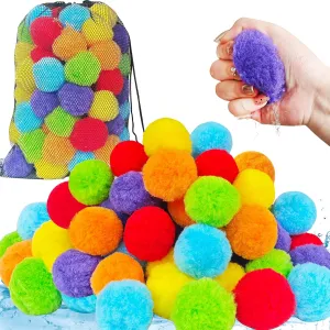 60 Pcs Reusable Water Balloons,Easter Basket Stuffers Gifts,Kids Outdoor Water Balls,Water Toys for Beach Pool Summer Fun Party