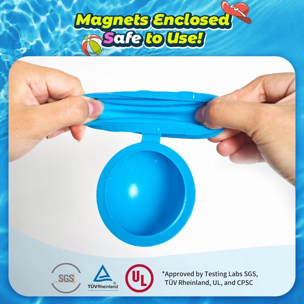 6 Pcs Reusable Water Balloons, Pool Beach Water Toys for Boys and Girls, Summer Toys for Kids Ages 3-12, Magnetic Water Ball for Outdoor Activities