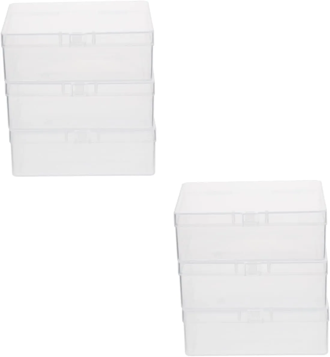 6pcs Playing Card Storage Boxes Lid Organize Game Cards Bank Items Practical Stackable Cases for Crafts Jewelry and More