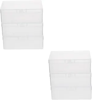 6pcs Playing Card Storage Boxes Lid Organize Game Cards Bank Items Practical Stackable Cases for Crafts Jewelry and More