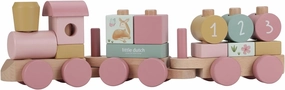 7354 FSC Wooden Railway Train with Plug-In Shapes Fairy Garden Pink