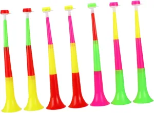 7pcs Football Noise Maker Toys Plastic Stadium Horns Sports Parties Trumpet Telescopic Horn Toy