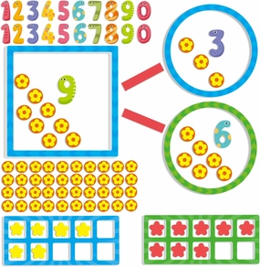 97 PCS Magnetic Numbers for Whiteboard, Math Manipulatives Kindergarten 1st Grade, Math Games for Kids, Magnetic Number Line, Math Counters & Ten Frames Set, Elementary Classroom Must Haves