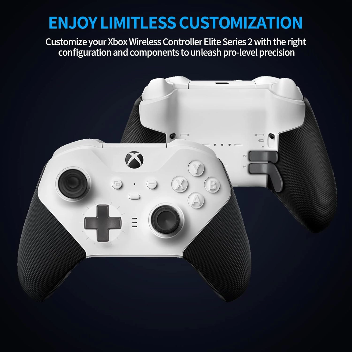 9 in 1 OEM Magnetic Thumbsticks Analog Thumb Sticks Replacement Joystick Parts Repair Accessories Kit Component Set with 4 Paddles, 1 D-Pads for Xbox Elite Controller Series 2 and Core Controller
