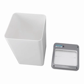 9L Desktop Sensor Trash Can, Intelligent Induction Garbage Bin with USB Charging, Foldable Lid for Bedroom Bathroom Office (White)