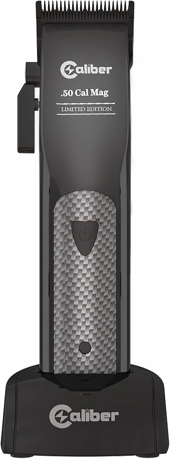 .50 Cal Limited Edition Clipper - Long Lasting 8  Hours of Power - Ultra Low Noise Technology - Rechargeable Powerful Battery - Easy Zero Gap Cut - Hair Grooming Tool for Men (Black)