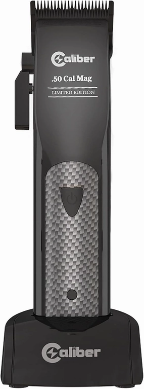 .50 Cal Limited Edition Clipper - Long Lasting 8  Hours of Power - Ultra Low Noise Technology - Rechargeable Powerful Battery - Easy Zero Gap Cut - Hair Grooming Tool for Men (Black)
