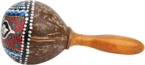 Acouto Portable Coconut Shell Sand Hammer Musical Toy for - Safe, and Ideal for Beginners (Coconut shell and wood)