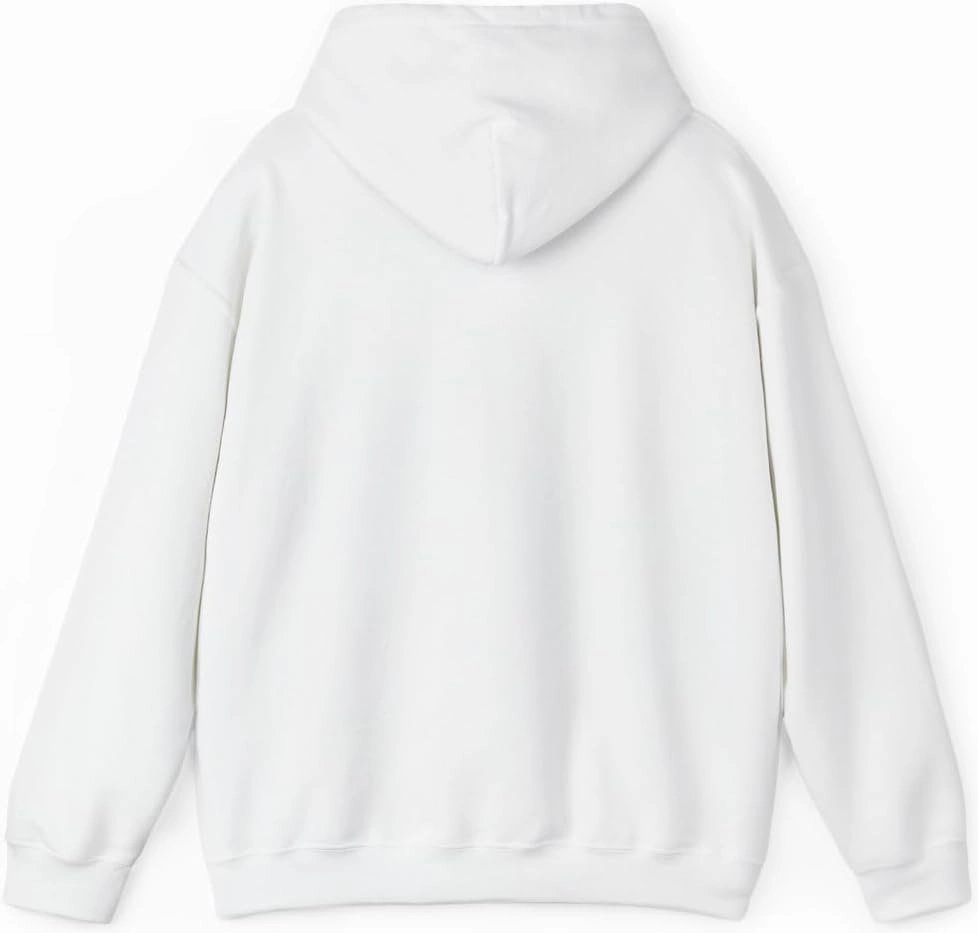 Activated White Hoodie for Men 100% Ring-Spun Cotton, Relaxed Fit Pullover with Minimalist “Activated” Graphic