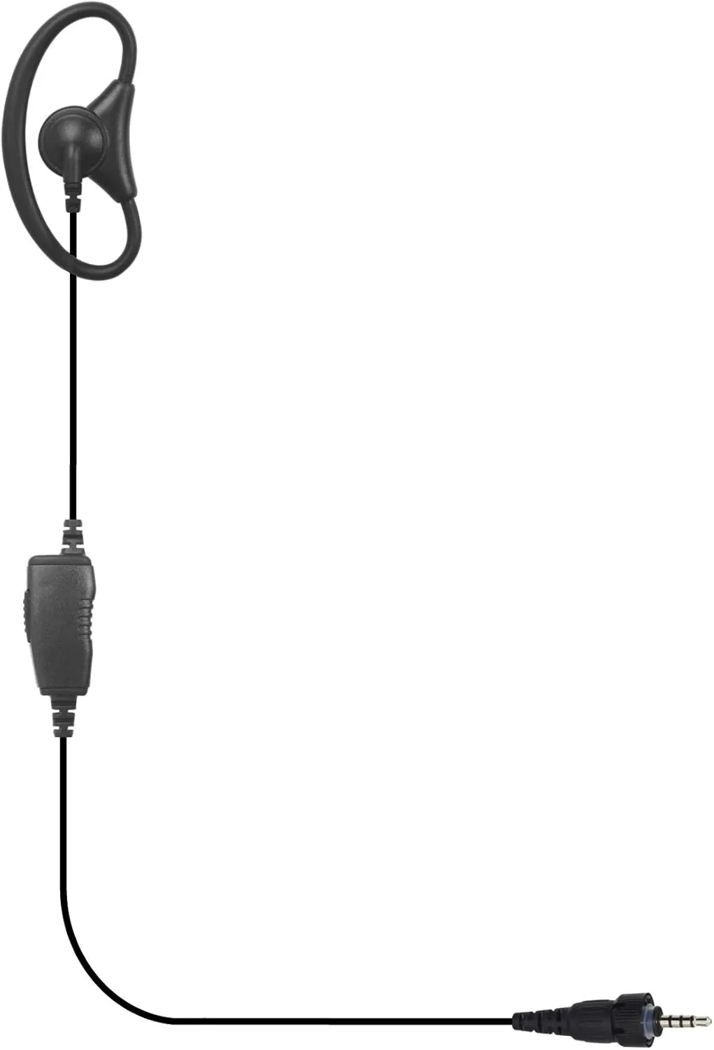 Adjustable D-Ring Headset Microphone Compatible with Kenwood NX-P500 Two Way Radios