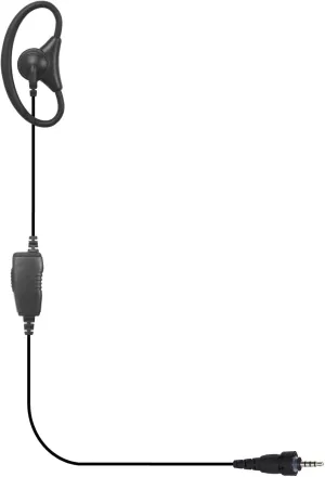 Adjustable D-Ring Headset Microphone Compatible with Kenwood NX-P500 Two Way Radios