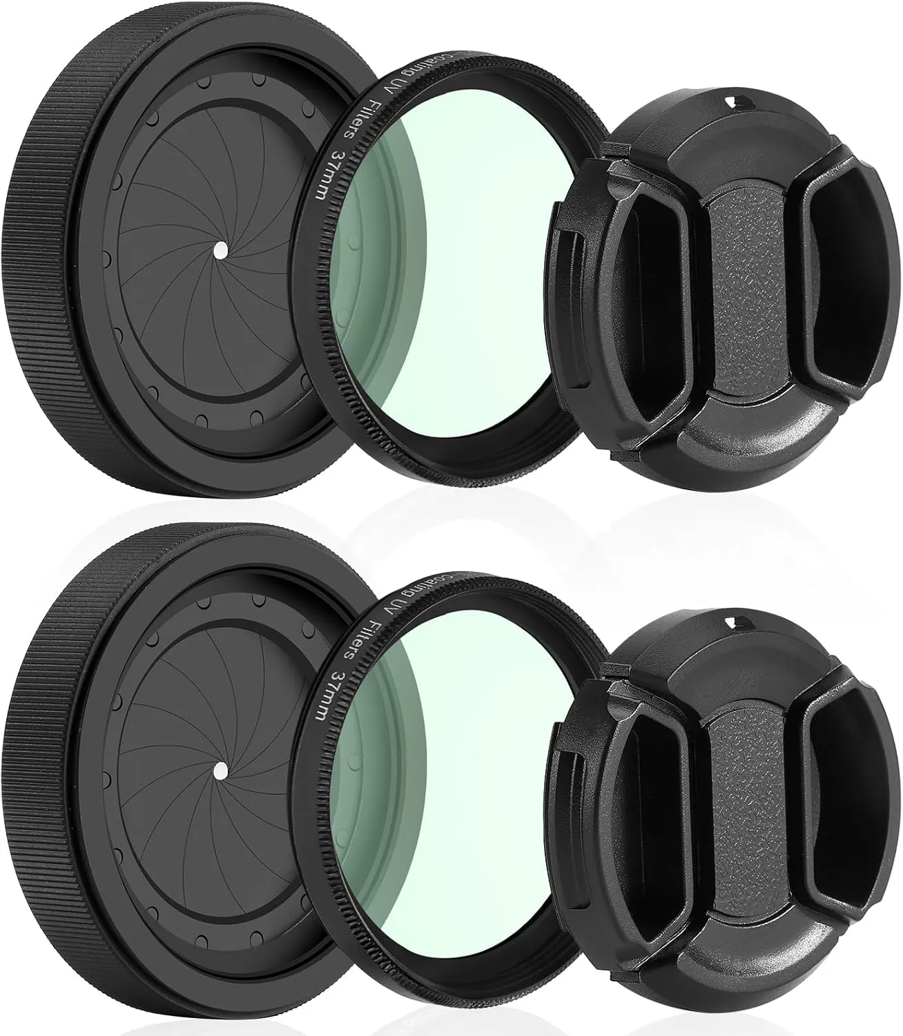 Adjustable Iris Aperture Diaphragm Filter Pack M30 to M37 Iris Aperture Diaphragm Adapter Optical Diaphragm 1.5-26mm Lens Module Adapter Ring PVS-14 PVS 14 (Adjustable Iris Filter Cover Set*2)