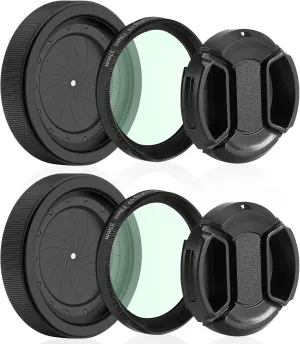 Adjustable Iris Aperture Diaphragm Filter Pack M30 to M37 Iris Aperture Diaphragm Adapter Optical Diaphragm 1.5-26mm Lens Module Adapter Ring PVS-14 PVS 14 (Adjustable Iris Filter Cover Set*2)