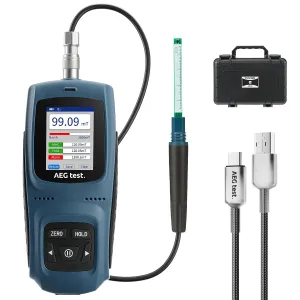 AEG-8103 Gauss Meter, Rechargeable Tesla Meter 0-2500mT, Magnetometer with Data Logging and Alarm, Magnetic Field Strength and Pole Tester, ±5% General Accuracy for Factories, Workshops