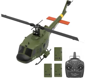 Aetheria Remote Control Helicopter F07 UH-1 Huey RC Helicopter Model with Optical Flow Positioning, 2.4G 6CH Brushless Direct-Drive 3D/6G Flybarless Aircraft for Adult Gift Christmas - RTF