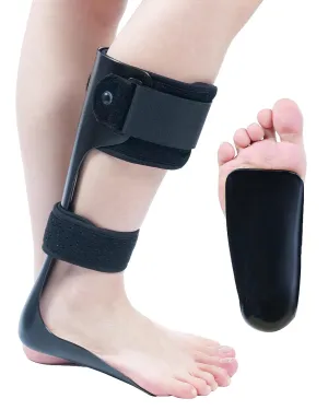 AFO Drop Foot Brace, Half-Sole Foot Drop Brace with Stroke, MS, Hemiplegia, Drop Foot Support Shoes for Assist Walking Easier & Better, Lightweight for Men and Women (Right, Large)