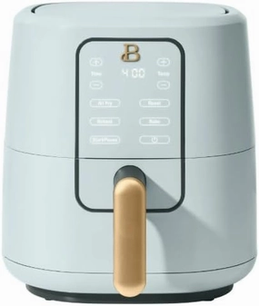 Air Fryer, Beautiful 3 Qt Air Fryer with TurboCrisp Technology, White Icing by Drew Barrymore (Hydrangea)