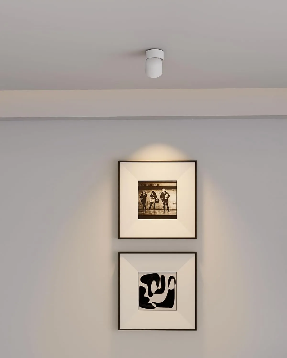 Aisilan LED Ceiling Spotlight Indoor Dimmable 2 Pack, 7W White Directional Accent Light, Adjustable Modern Wall Spot Light, Warm White CRI 97, for Living Room Bedroom (Install Upgrade)