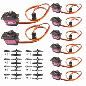 Alinan 8pcs MG90S Servo Micro 180° 9G Servo Motor Geared Micro Servo Motor for 9G Smart Robot Car Plane Boat RC Helicopter