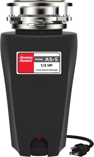 American Standard 10-US-AS-5 Garbage Disposer, 1/2 HP Economy, Black
