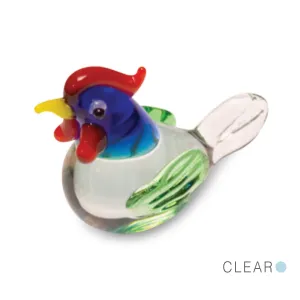 Amy the Chicken Collectible Miniature Glass Figurine in Tynies Collector's Frame