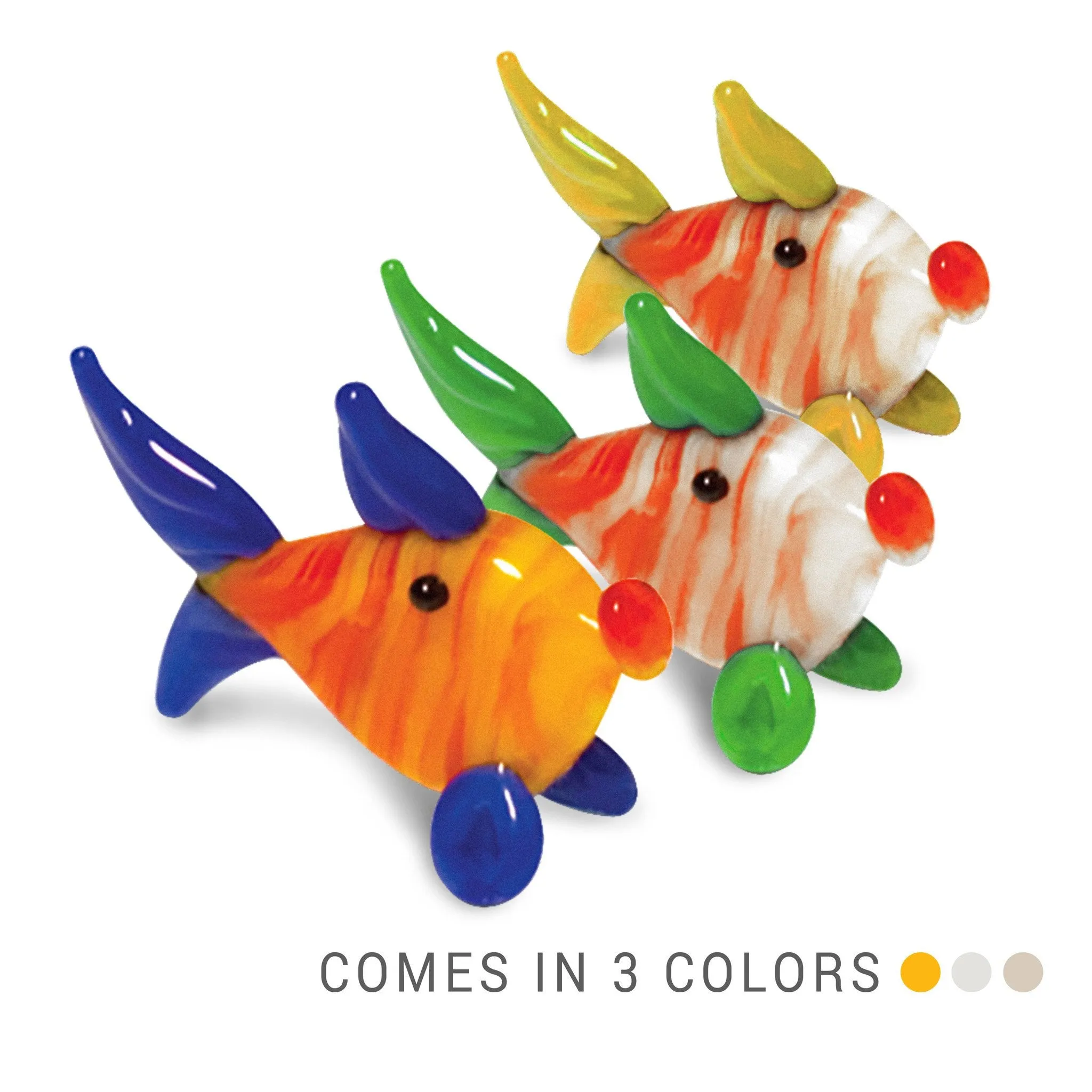 ANA the Fish Collectible Miniature Glass Figurine in Tynies Collector's Frame