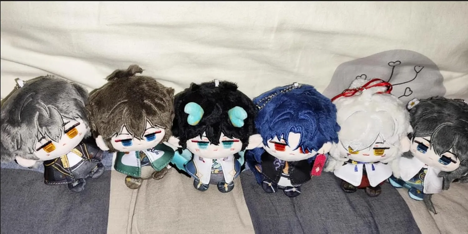 Anime Kafka Bailu Blade Dan Heng Jing Yuan Plush Doll Kawaii Merch Soft Adorable Plush Doll Pendant Gifts(Dan Heng)