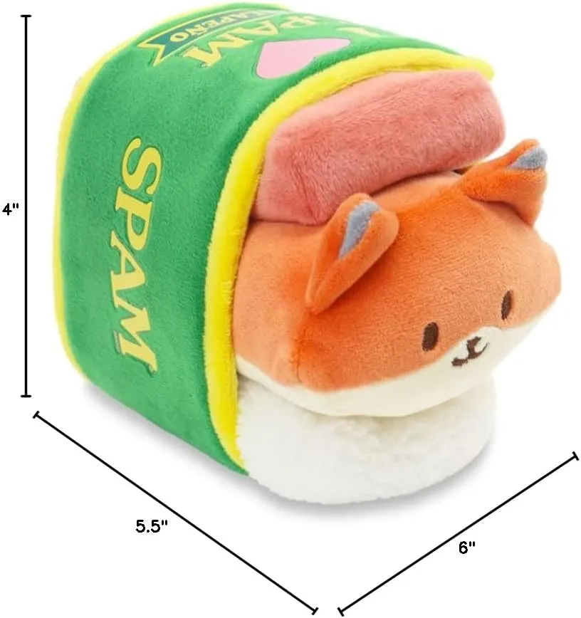 Anirollz Stuffed Animal Plush Toy - Official SPAM Musubi Blanket Outfitz Doll | Soft, Squishy, Warm, Cute, Comfort, Safe| Pillow with Fox - Birthday Decorations Graduation Gift 6" Foxiroll