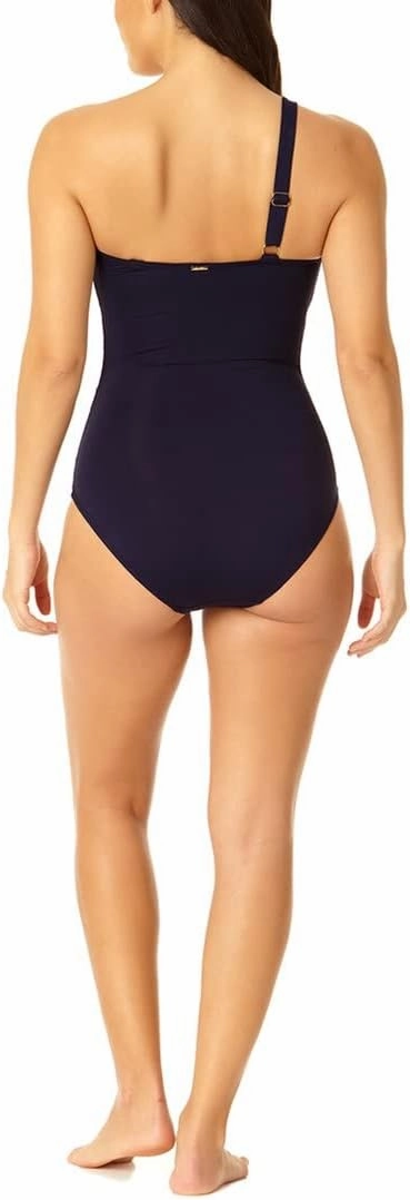 Anne Cole womens Ring Strap Asymmetric One-piece
