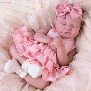 Aori Reborn Baby Dolls Realistic - Lifelike 20 Inch Newborn Baby Doll Girls with Poseable Limbs and Feeding Kit Included, Nice Gift for Kids 3 