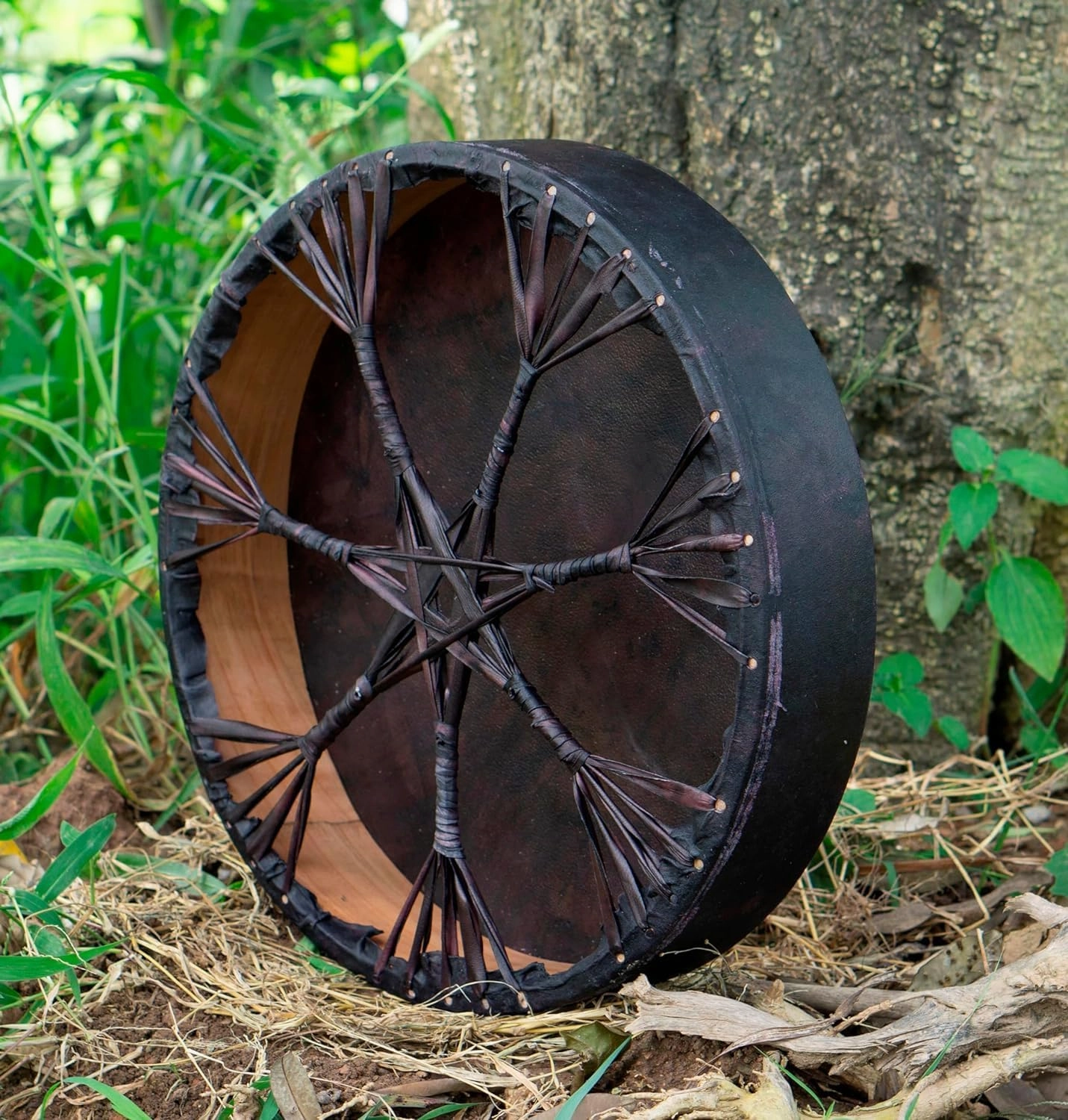 ARAW American Shamanic Native Drum Bison Natural Hide (16 Inches Diameter X 3 Inches Depth)