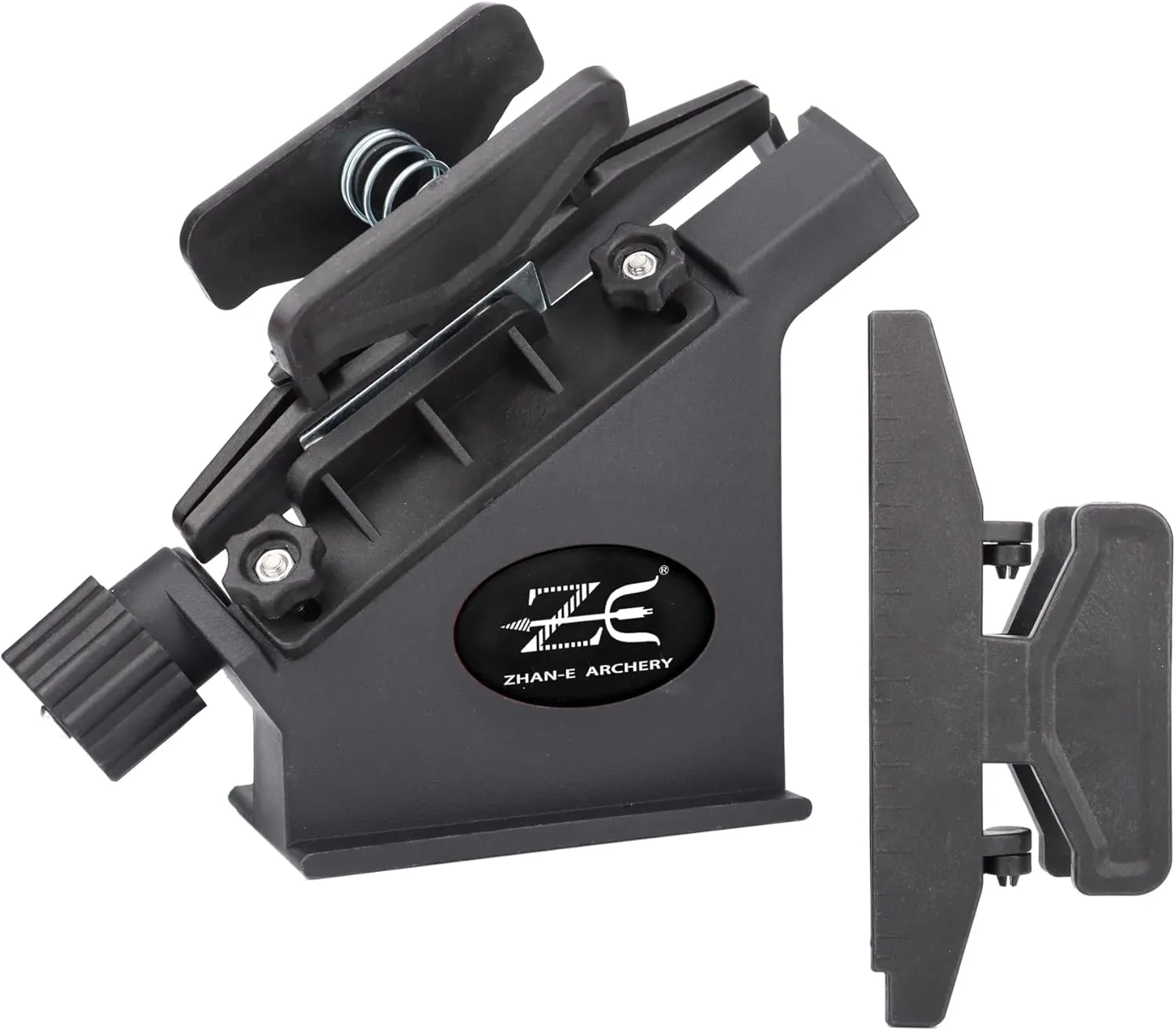 Archery Fletching Jig with Straight & Helical Clamps Feather Vanes Sticking Device for DIY Arrows Repair Shafts