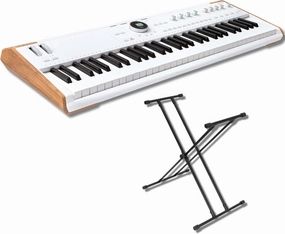 Arturia AstroLab 61-key Stage Keyboard with On-Stage KS8191XX Bullet Nose Keyboard Stand with Lok-Tight Attachment