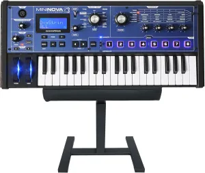 Audiosavings Bundle: (1) Novation MiniNova 37-Key Compact Studio Live Sound USB MIDI Keyboard Synthesizer Bundle With (1) Rockville AIR-BENCH Keyboard/Piano Bench Chair Hydraulic Air Lift, Padding