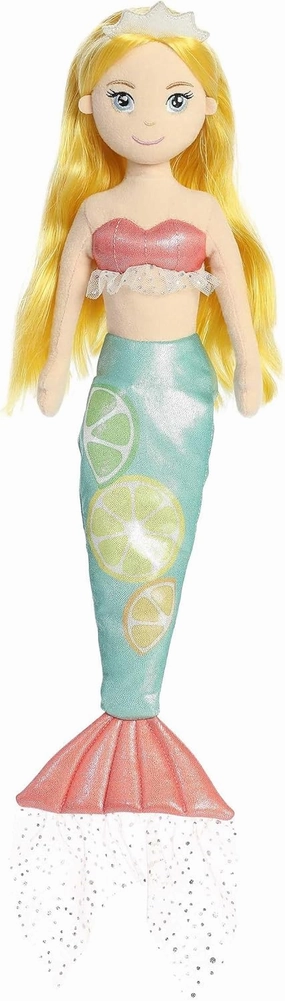 Aurora® Enchanting Sea Sparkles™ Citrus Sparkles Lailah Lemonade™ Stuffed Doll - Imaginative Play - Magical Companions - Pink 18 Inches