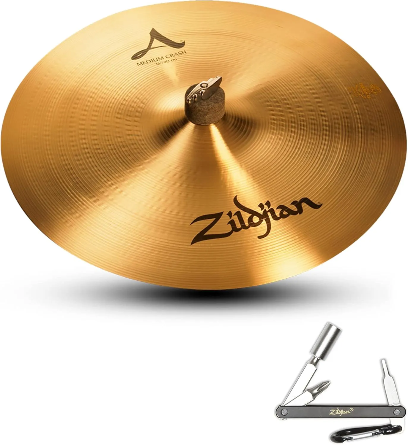 Avedis Zildjian Company Zildjian A0240 16'' A Series Medium Crash Cast Bronze Cymbal Mid-High Pitch With ZKEY