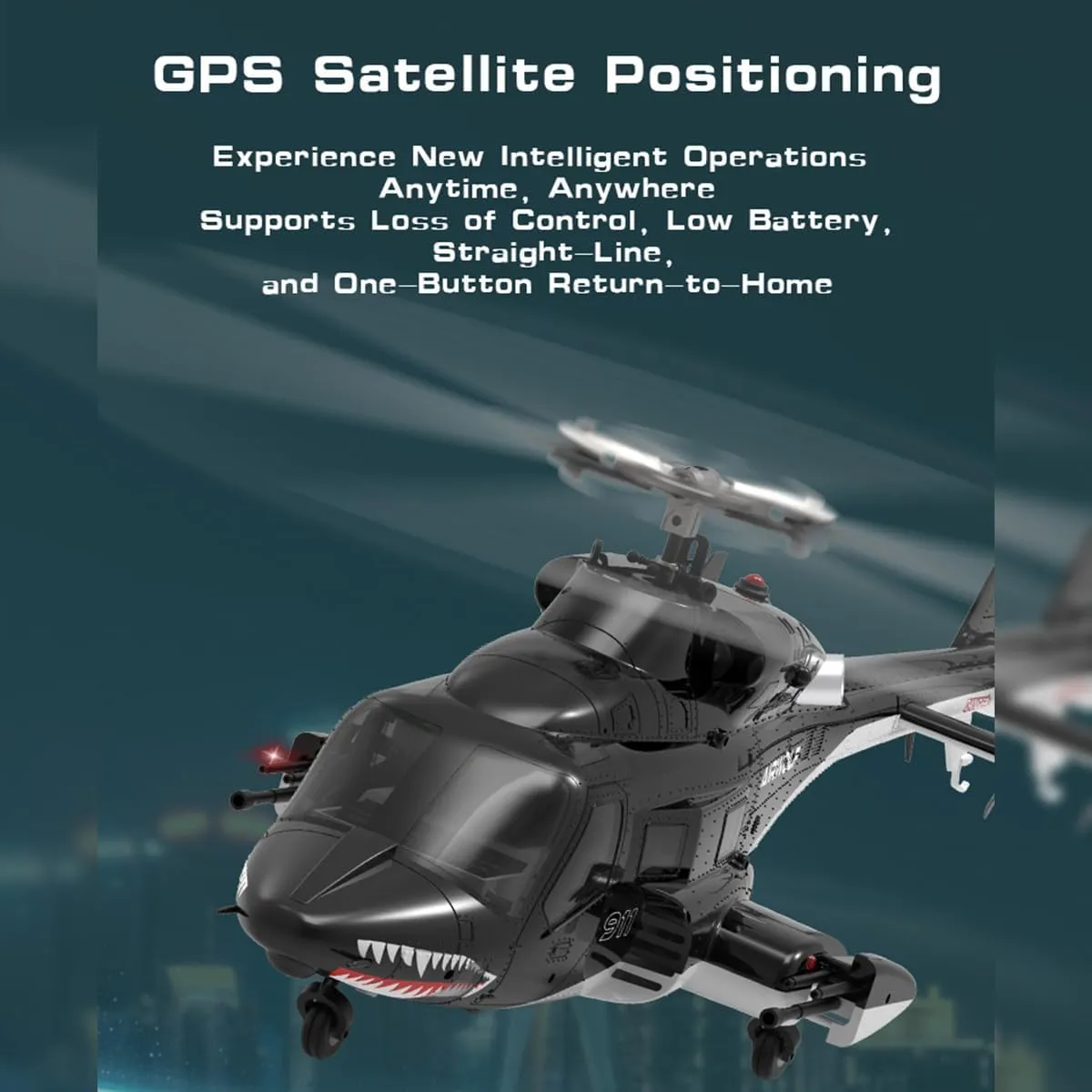 AW-911 RC Helicopter for Adults, Remote Control Flying Helicopter, 1/34 Scale 2.4G 9CH RC Electric Airplane, RTF Easy to Beginners