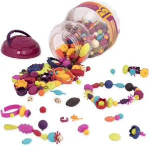 B. toys – Pop Arty! 500 Pcs- Jewlery Making Kit- Creative Pop Snap Bead Set for Kids –DIY Craft Jewelry Making Kit –Necklaces, Rings, Bracelets – 4 Years  