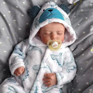 BABESIDE Reborn Baby Dolls Boy, 20 Inch Lifelike Newborn Real Life Poseable Realistic Doll for Boy Soft Vinyl and Cloth Body Baby Dolls with Clothes and Toy Gift for Kids Age 3 