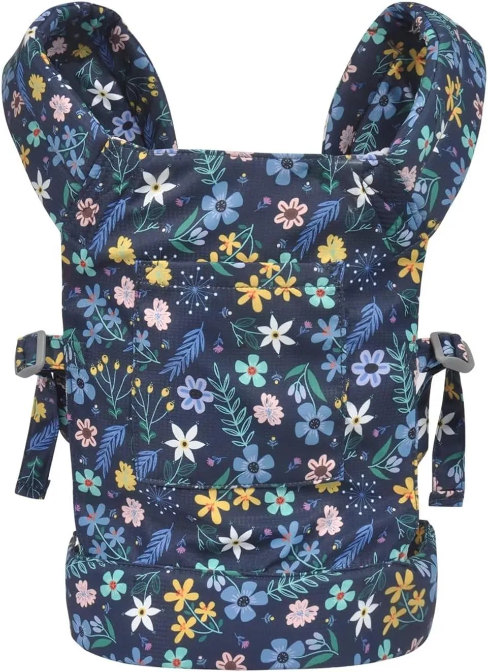 Baby doll carrier for baby girl Premiums soft straps and skin-friendly webbing stuffed animal carrier for kids and toddler facing in facing out and backpack 18 inch doll little flowers design