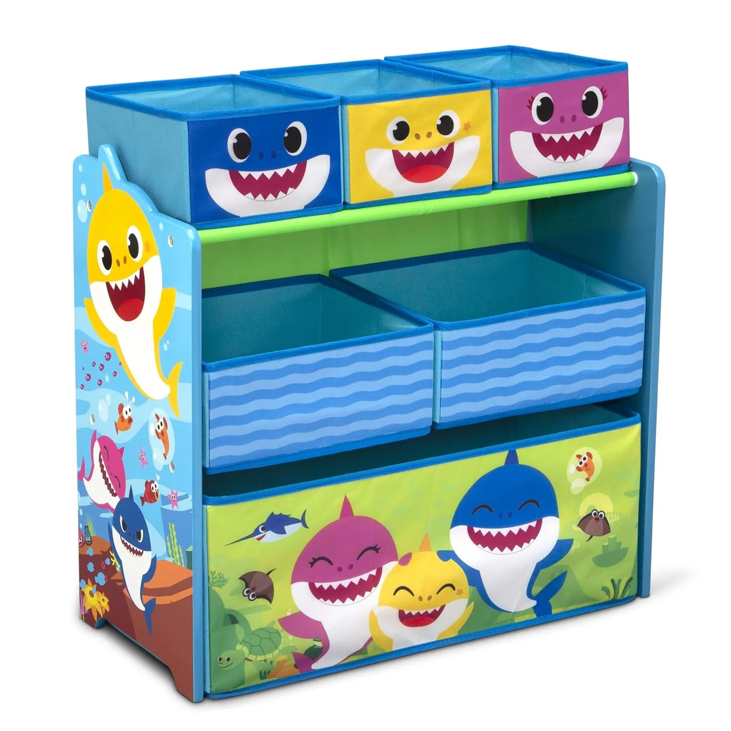 Baby Shark Design & Store 6 Bin Toy Storage Organizer by Delta Children