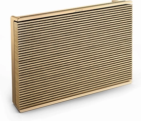 Bang & Olufsen Beosound Level Portable Wi-Fi Multiroom Speaker, Gold Tone/Light Oak
