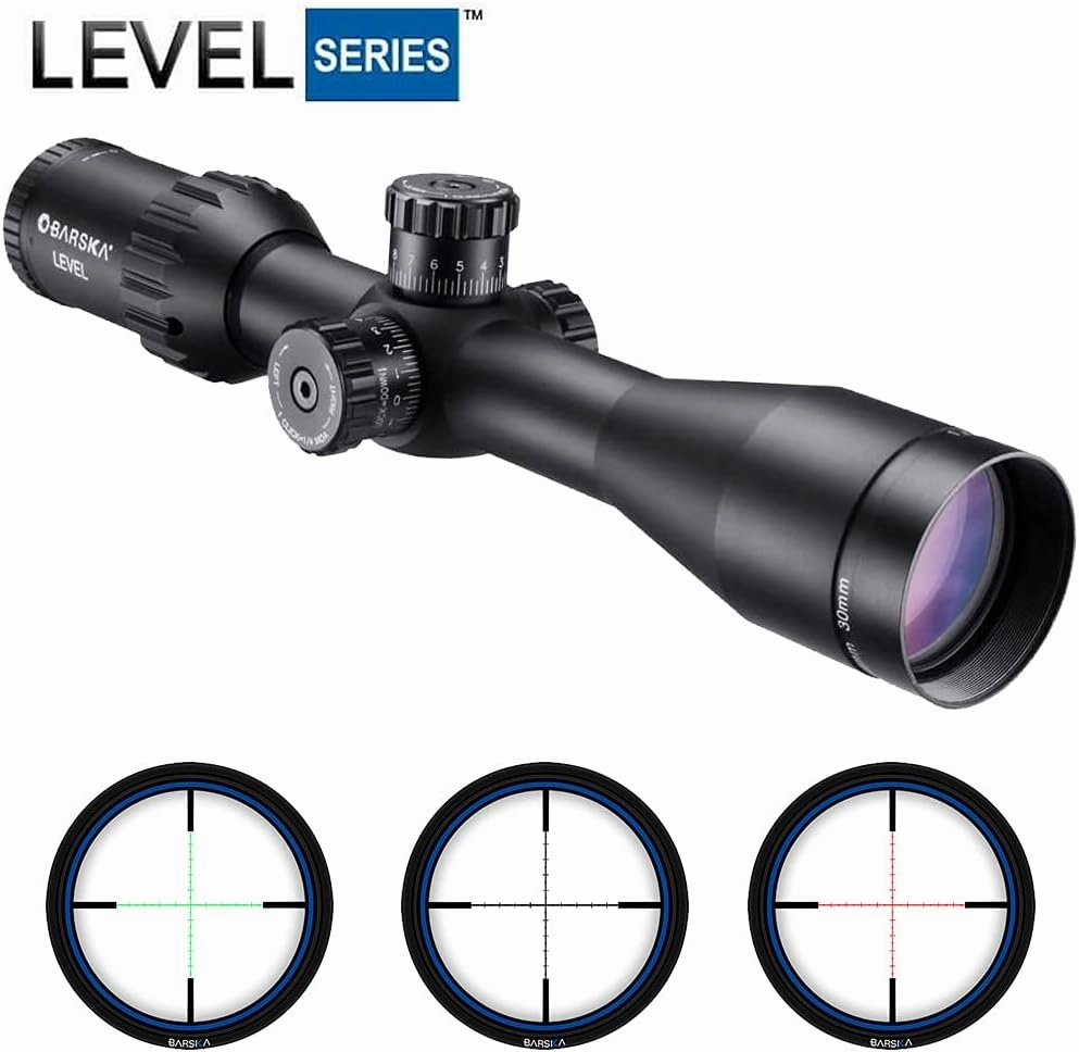 Barska Level Rifle Scope with FMC Lens and Illuminated Mil-Dot Reticle, 30mm Tube