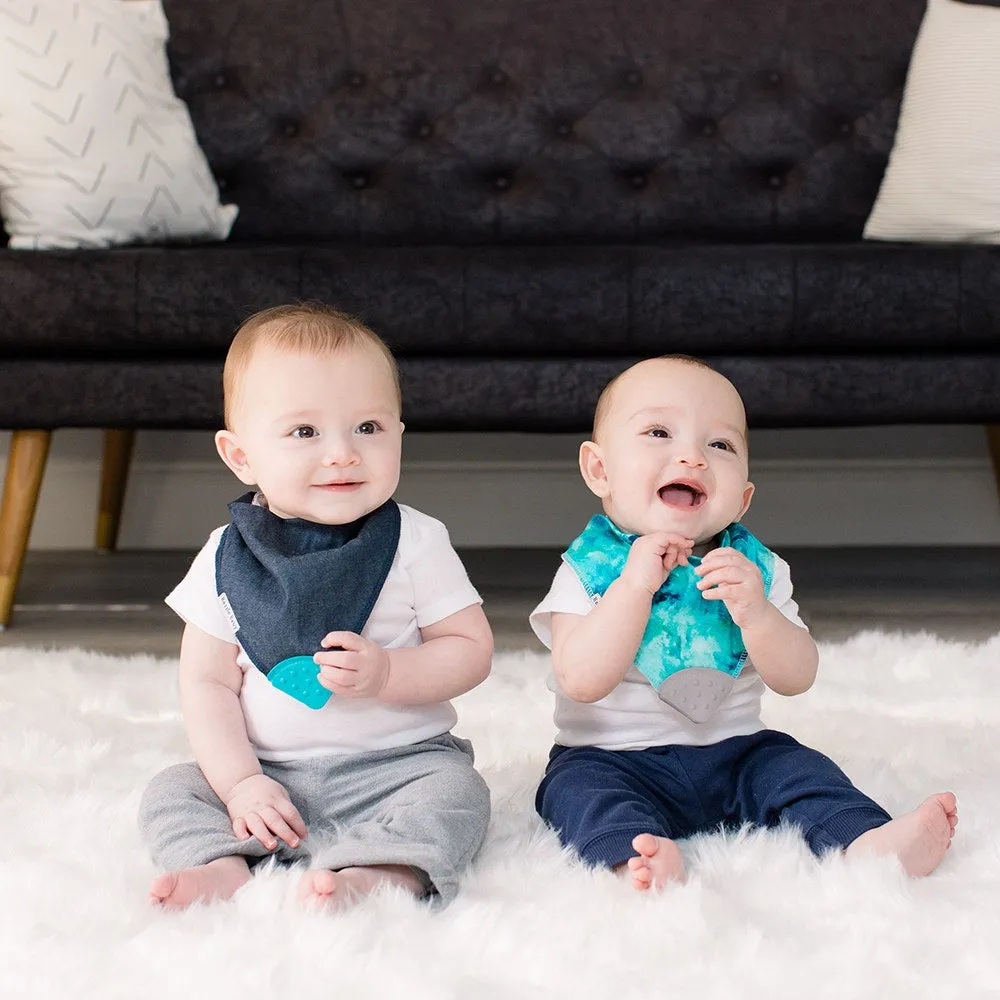 Bazzle Baby BandaBib with Teether 4-Pack: Tie-Dye