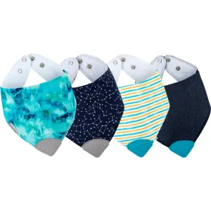 Bazzle Baby BandaBib with Teether 4-Pack: Tie-Dye
