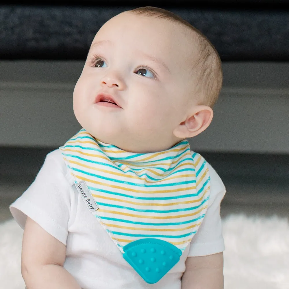 Bazzle Baby BandaBib with Teether 4-Pack: Tie-Dye